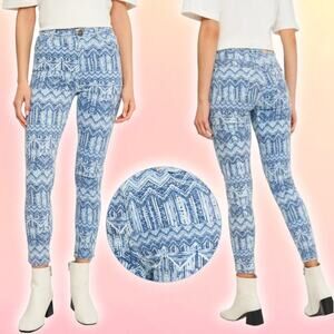 NWT DESIGUAL High Waisted Skinny Jean Sz 4 Blue